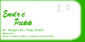 endre pupp business card